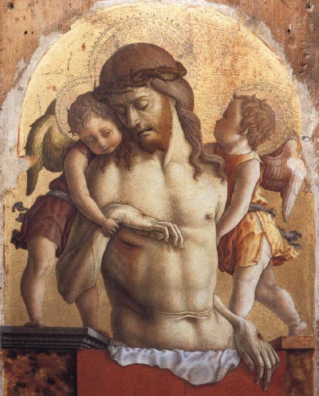 Carlo Crivelli The Dead Christ Supported by two angels France oil painting art